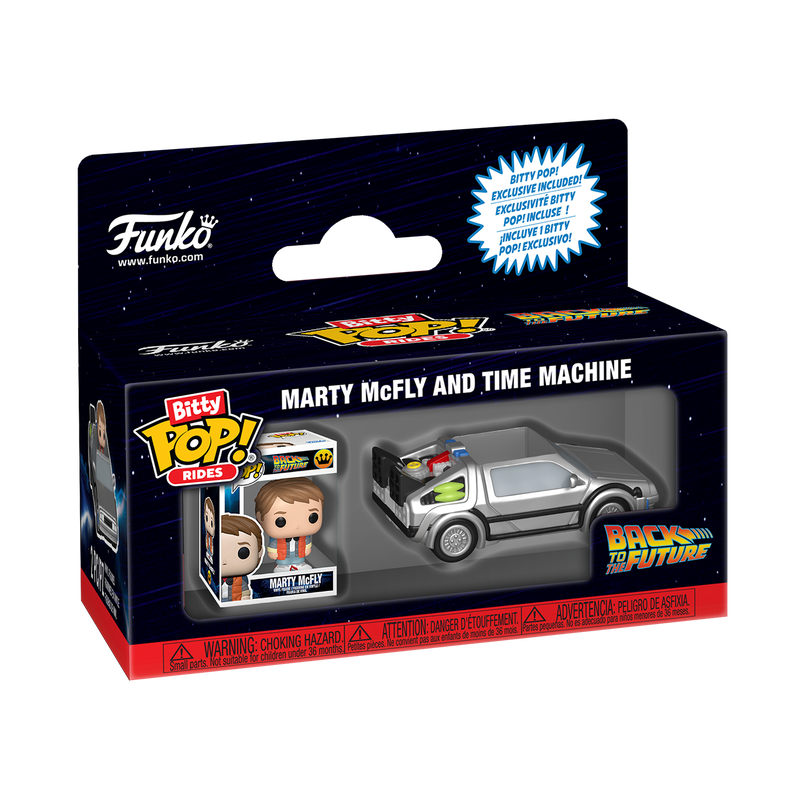 Bitty Pop! Rides Marty McFly and Time Machine, , hi-res view 1
