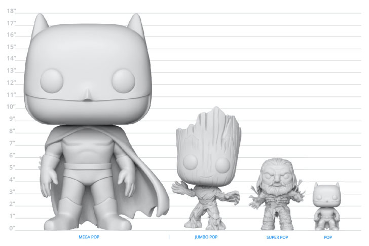 Funko Pop! size chart