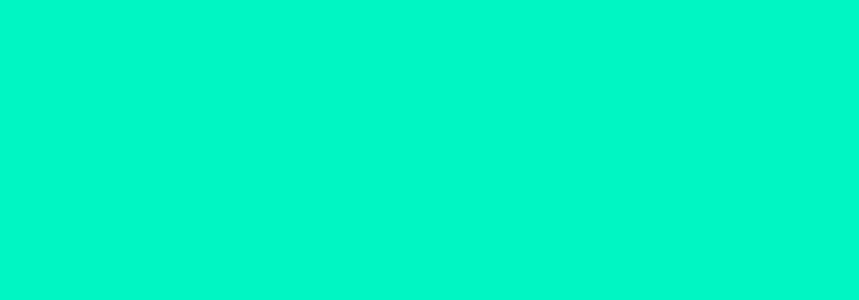 Solid Neon Teal colored background, Hex Code: #00F6C3