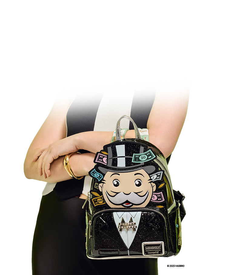 Loungefly in Bloom March Monopoly mini backpack