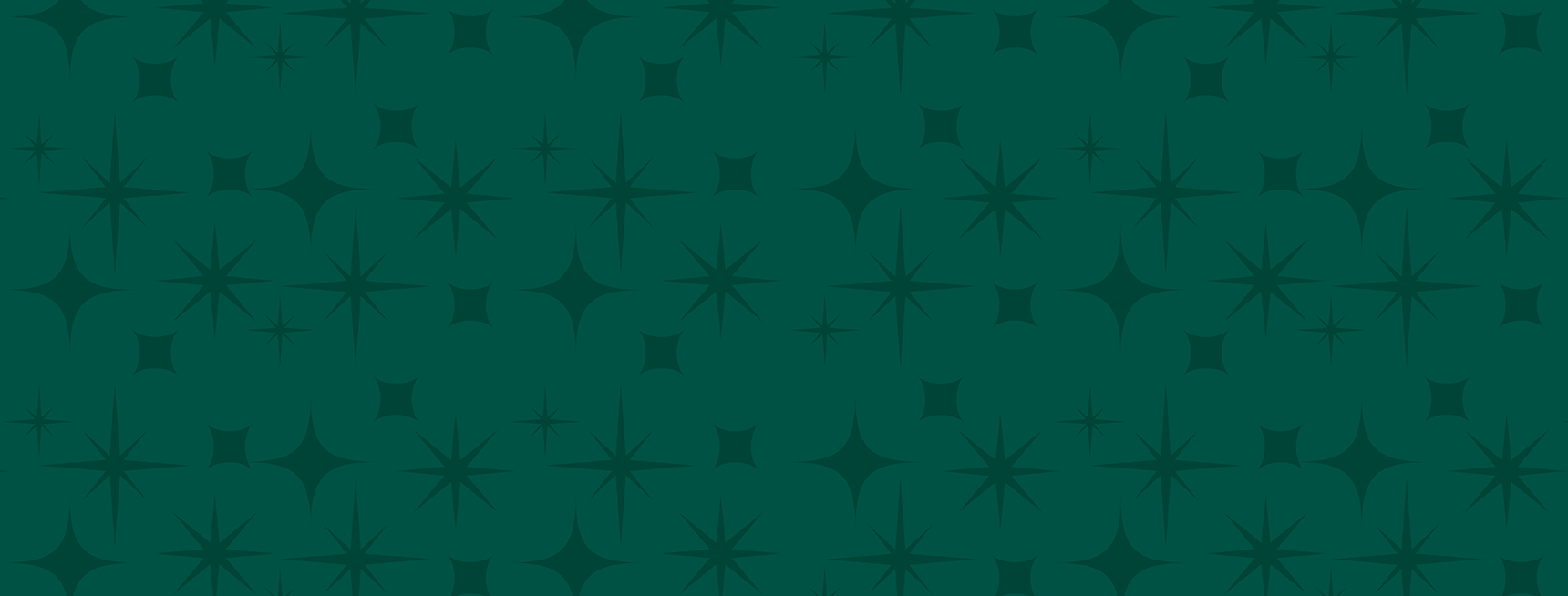Dark Green background with multi-shaped stars seamless pattern
