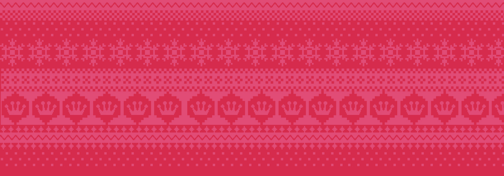 Red background with Ugly Christmas Sweater pattern