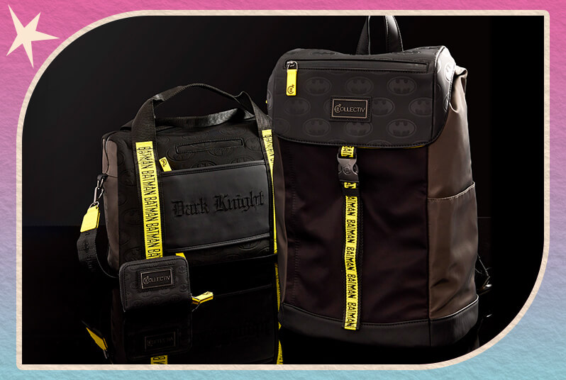 Pink and Blue gradient background featuring Loungefly COLLECTIV Star Wars collection