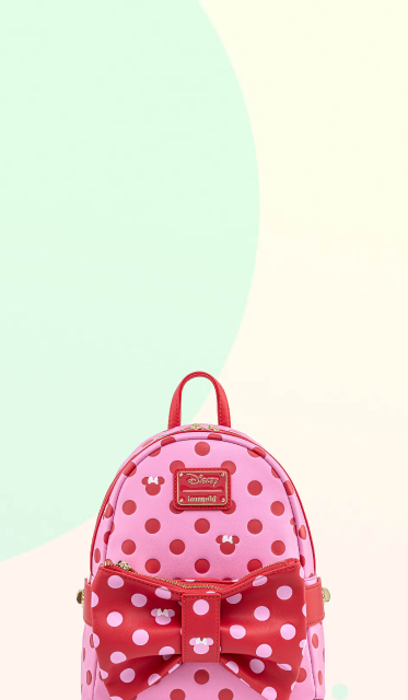 Loungefly Disney Minnie Mouse Pink Bow 2 in 1 Fanny/Mini Backpack